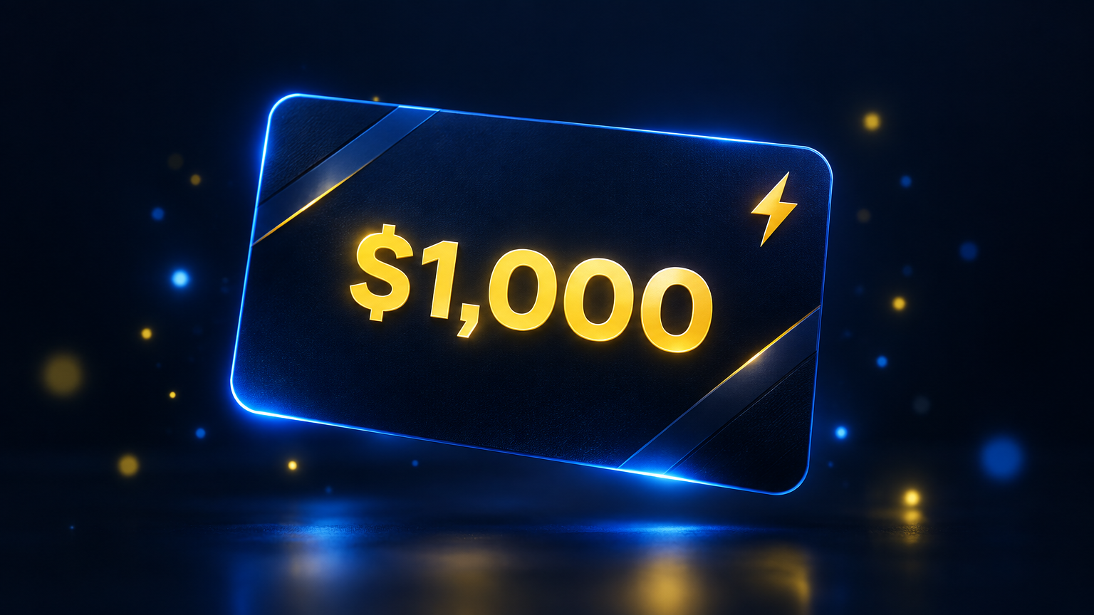 Illustration of a $1,000 electronics gift card